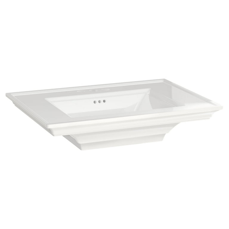 American Standard Town Square S 4 in. Faucet Hole Pedestal Sink Top Only in White American Standard Town Square S 4 in. Faucet Hole Pedestal Sink Top Only in White