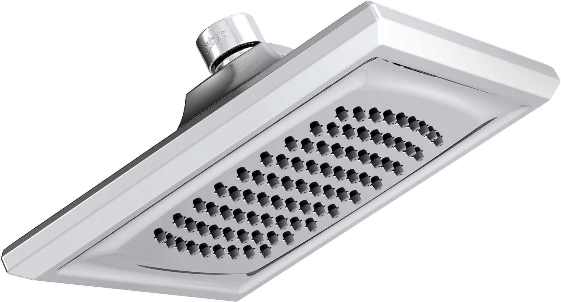 Polished Chrome Square Rain Wall Mounted Showerhead