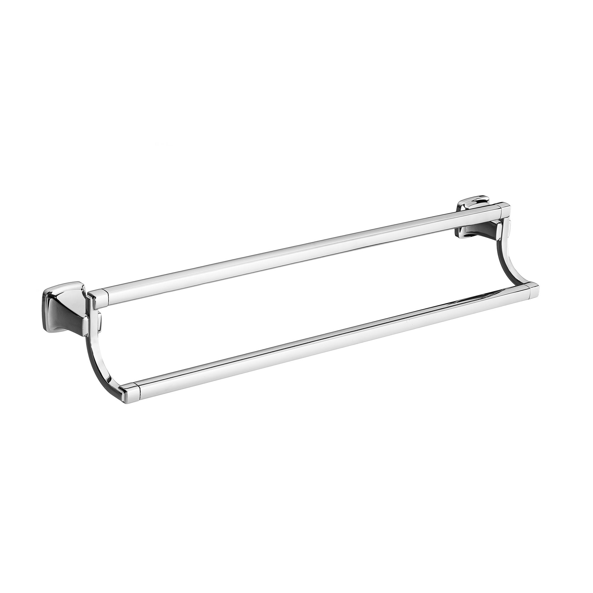 Polished Chrome 24-Inch Double Wall-Mounted Towel Bar