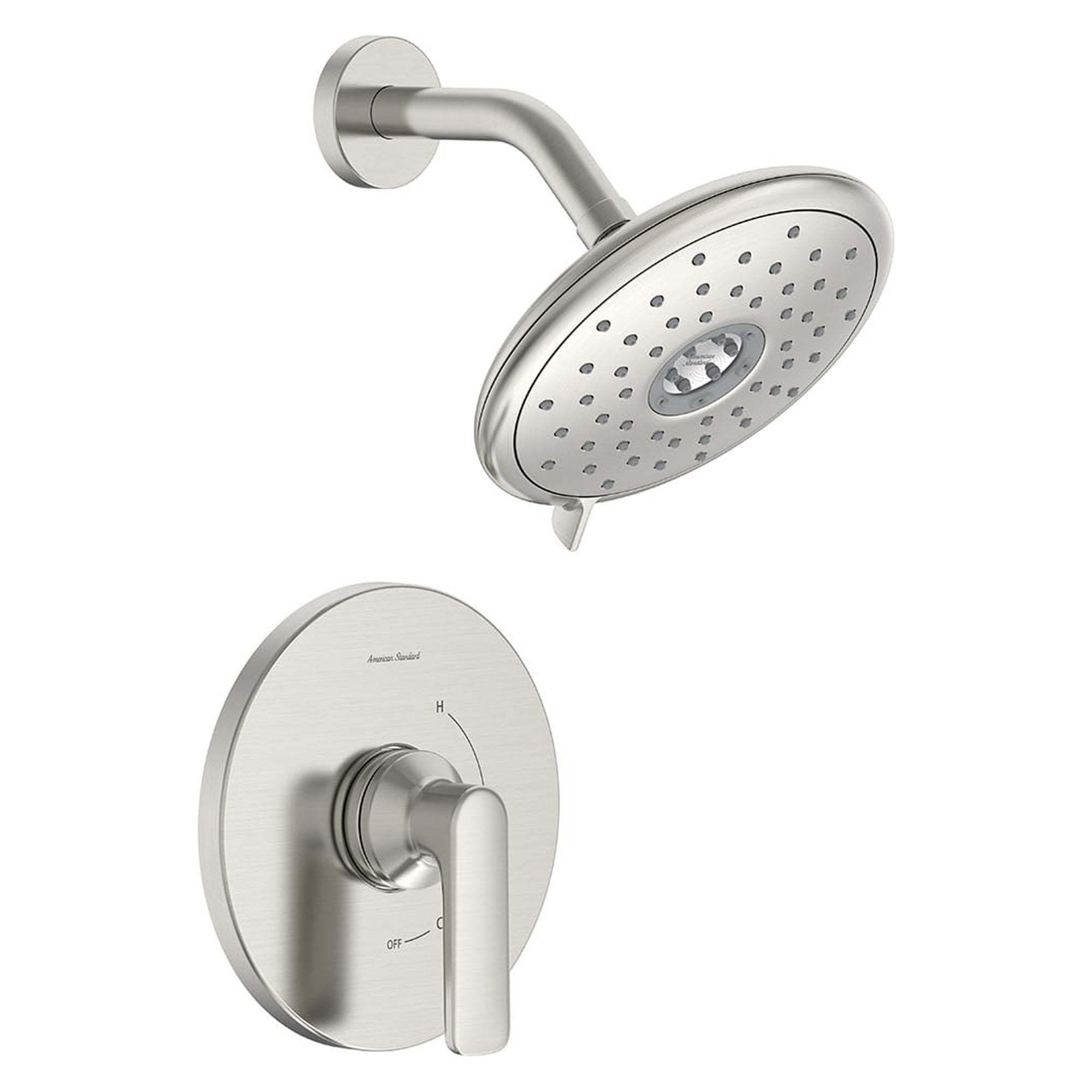 Brushed Nickel Wall Mounted Shower Trim Kit with Lever Handle