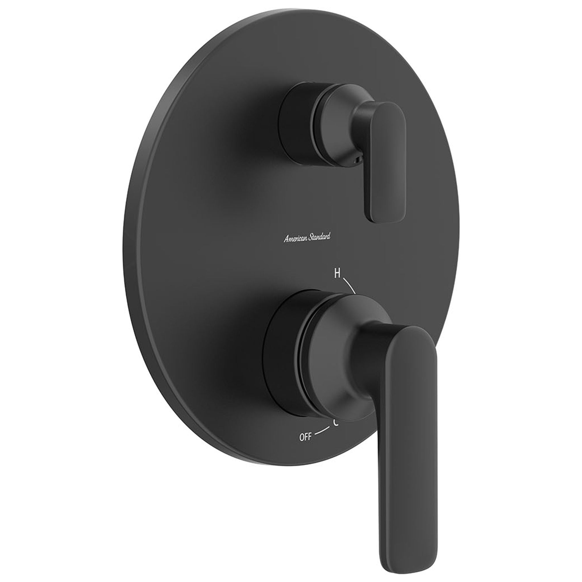 Matte Black Dual Handle Pressure Balance Valve Trim