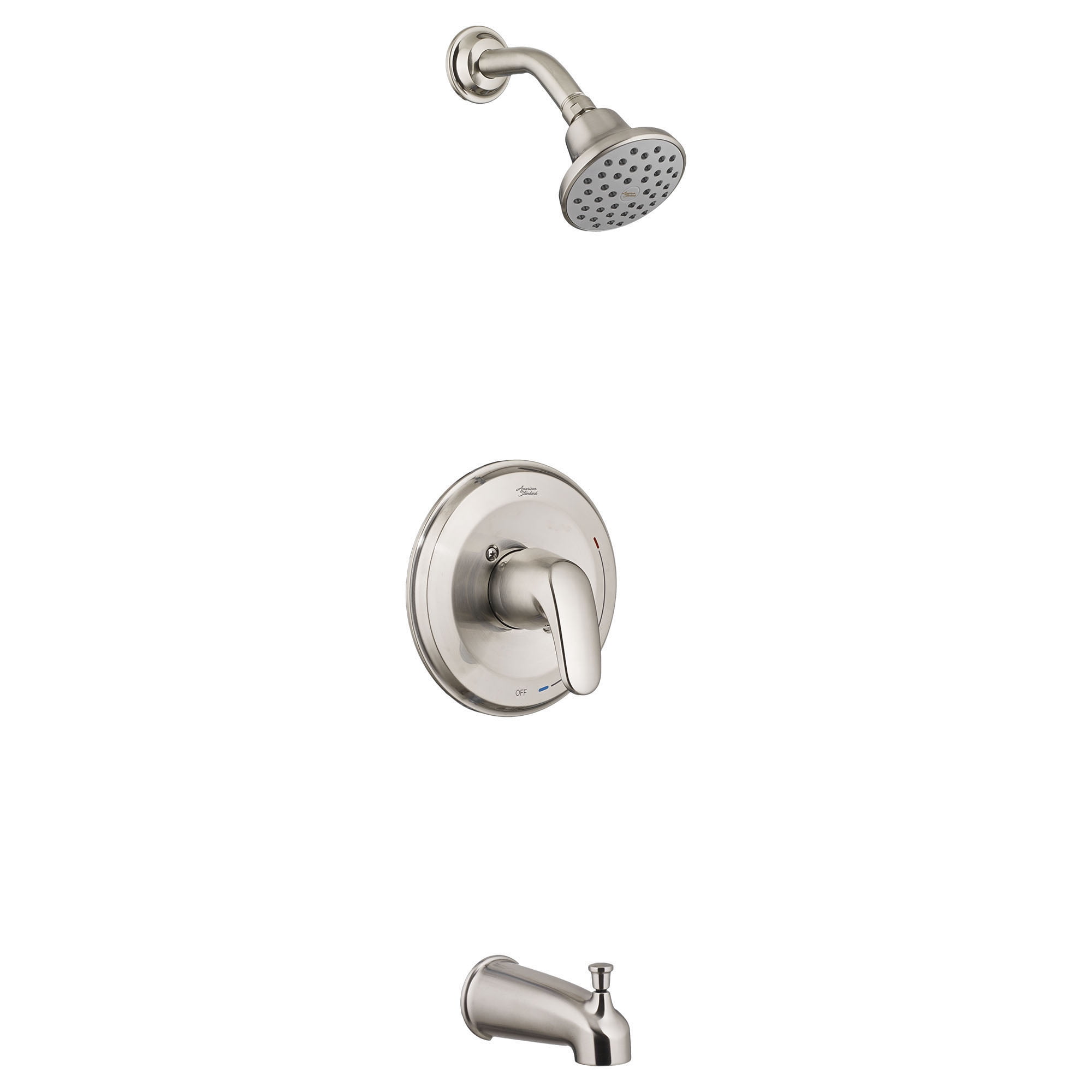 Brushed Nickel Wall Mounted Tub and Shower Trim Kit