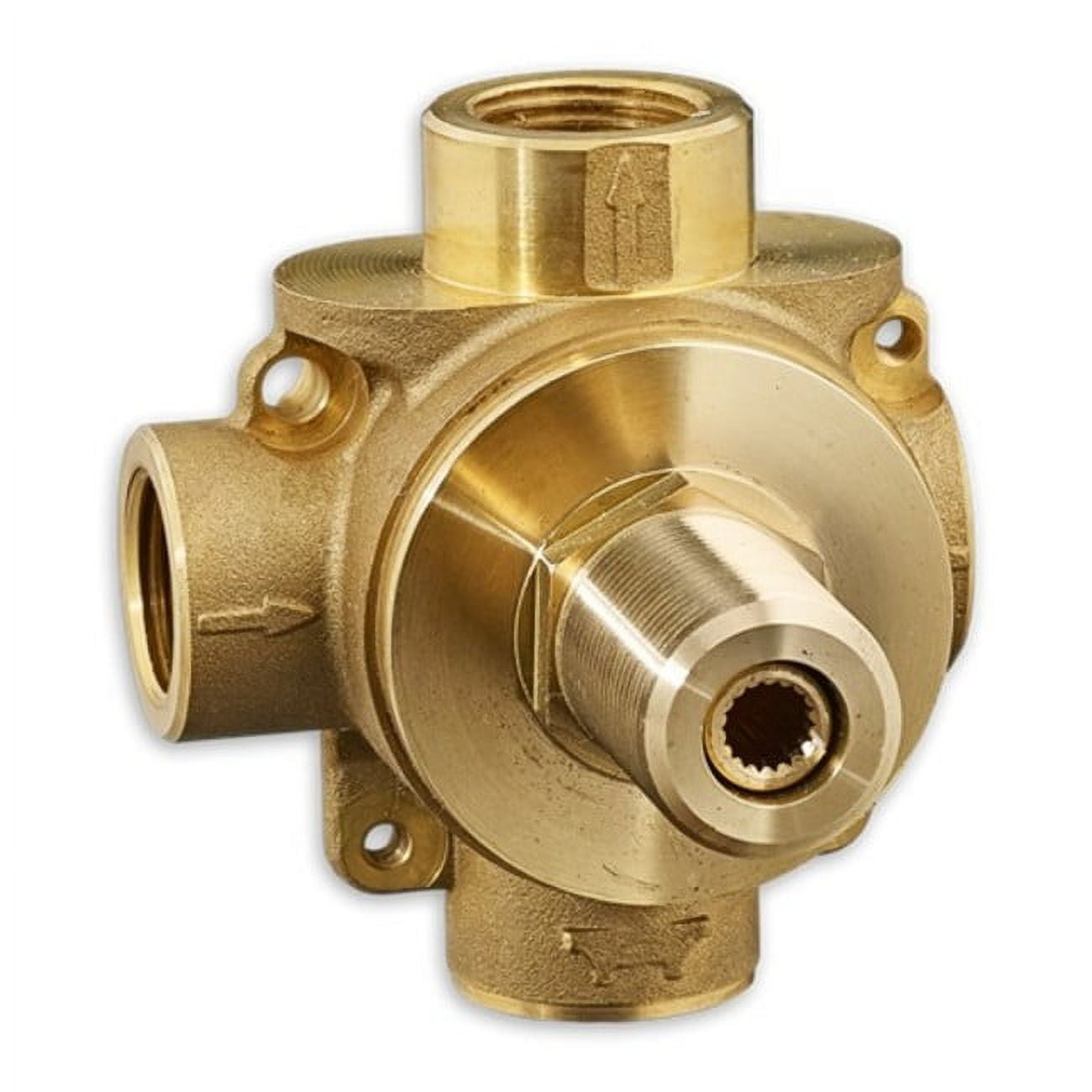 American Standard Solid Brass 1-Inch 2-Way In-Wall Diverter Valve