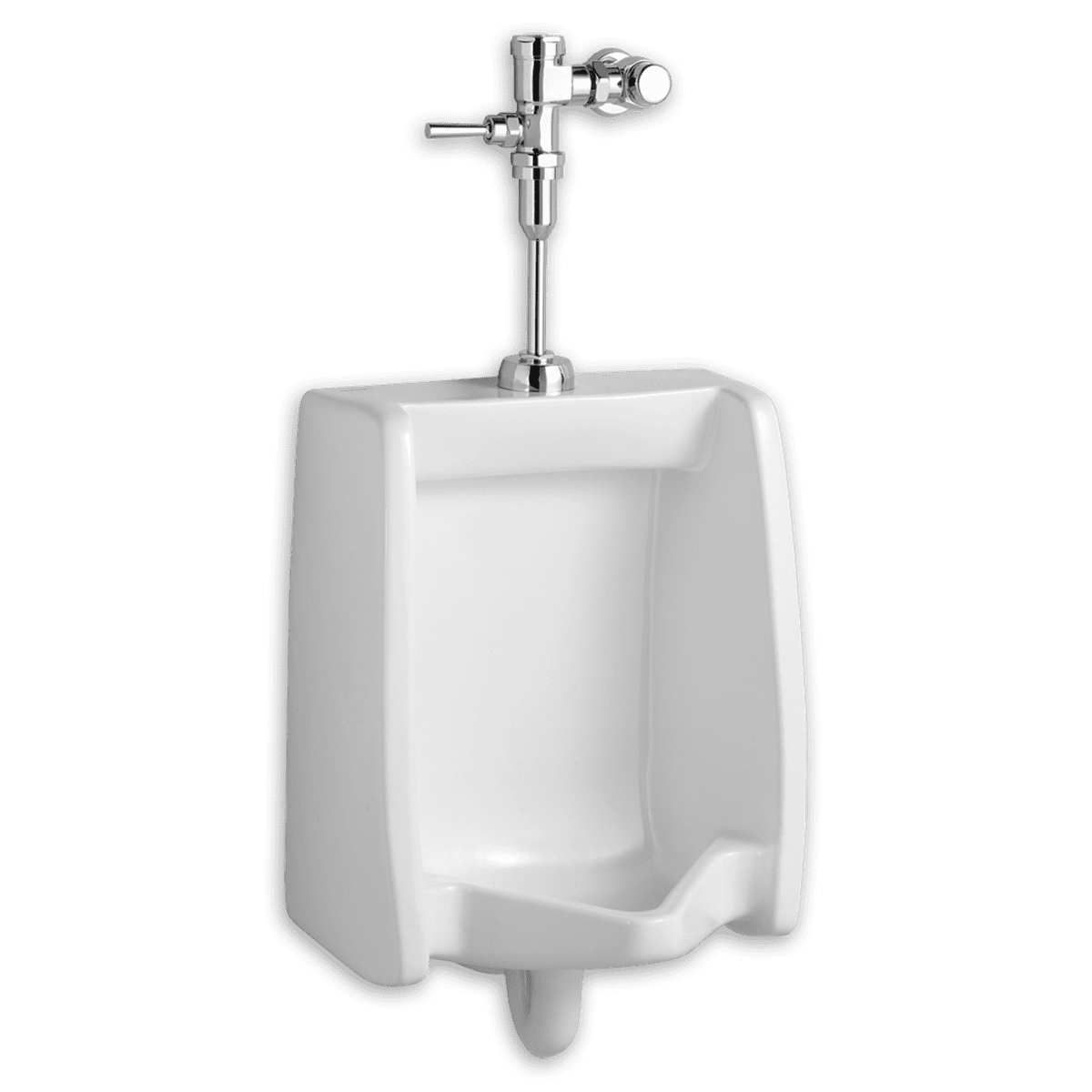 White Ceramic Low-Consumption Manual Flush Urinal