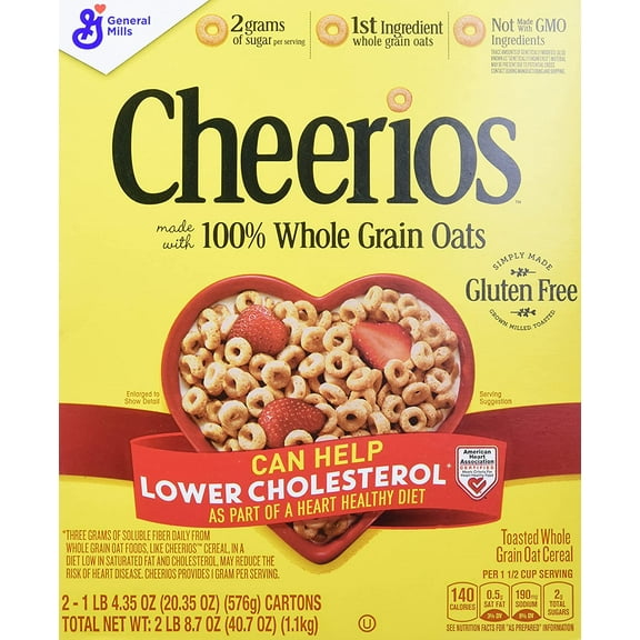 American Standart Cheerios Gluten-free Cerea No artificial flavors, 40.7 Ounce (Pack of 2)