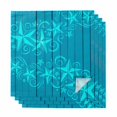 thumbnail image 1 of American Star Cloth Napkins, Blue Red Patriotic 4th of July Cyan Wood Washable and Reusable Dinner Napkins Set of 4, Table Napkin for Kitchen Party Birthday Wedding Hotel Housewarming 20"x20", 1 of 9
