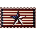 thumbnail image 1 of American Stars Patriotic Independence Day Decorative Doormat, 4th of July Memorial Day Watercolor Stripes Low-Profile Floor Mat Switch Mat for Indoor Outdoor 30" x 17"，American Flag Doormat, 1 of 6