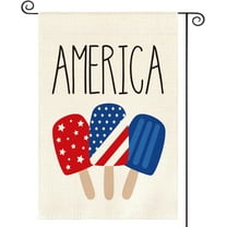 American Stars and Stripes Popsicle Garden Flag Double Sided Outside, USA Patriotic 4th of July Independence Memorial Day Yard Outdoor Decoration 12.5 x 18 Inch