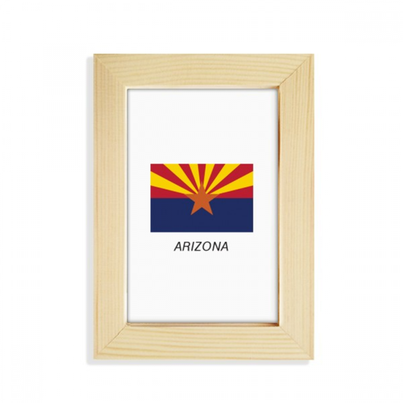 American State Flag Contour Arizona Desktop Display Photo Frame Picture Art Painting 5x7 inch