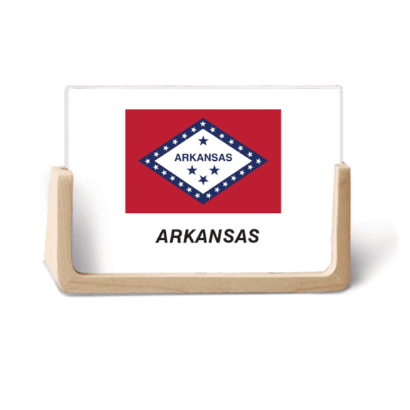 American State Flag Contour Arkansas Photo Wooden Photo Frame Tabletop Display