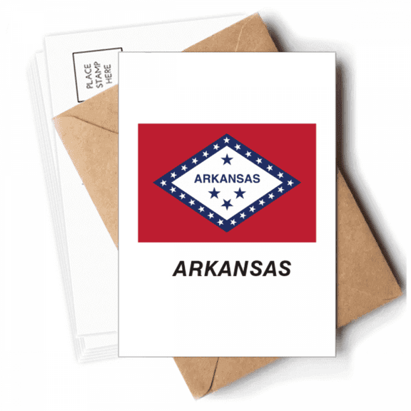 American State Flag Contour Arkansas Postcards Envelopes Blank Note Cards Mailing