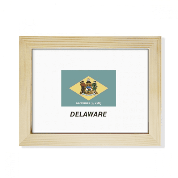 American State Flag Contour Desktop Photo Frame Picture Art Decoration Painting 6x8 inch