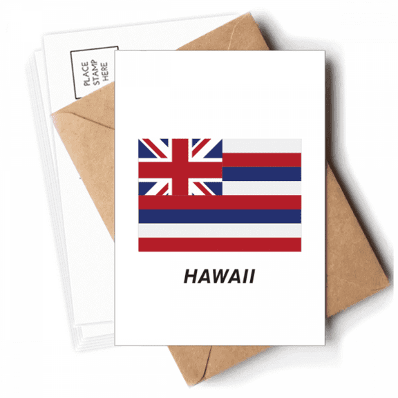 American State Flag Contour Hawaii Postcards Envelopes Blank Note Cards Mailing