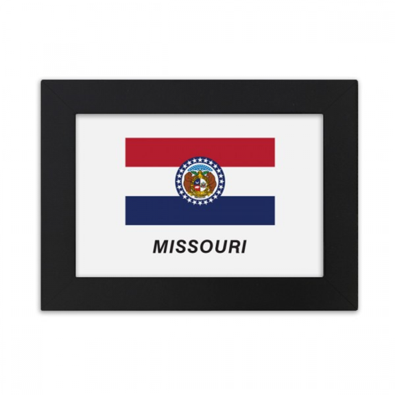 American State Flag Contour Missouri Desktop Photo Frame Ornaments Picture Art Painting