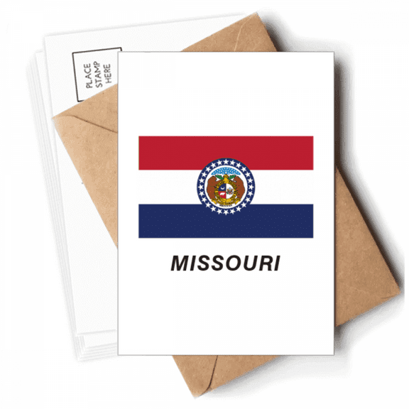 American State Flag Contour Missouri Postcards Envelopes Blank Note Cards Mailing