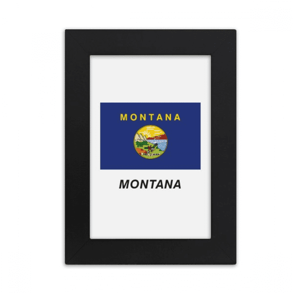 American State Flag Contour Montana Desktop Photo Frame Picture Display Art Painting Exhibit