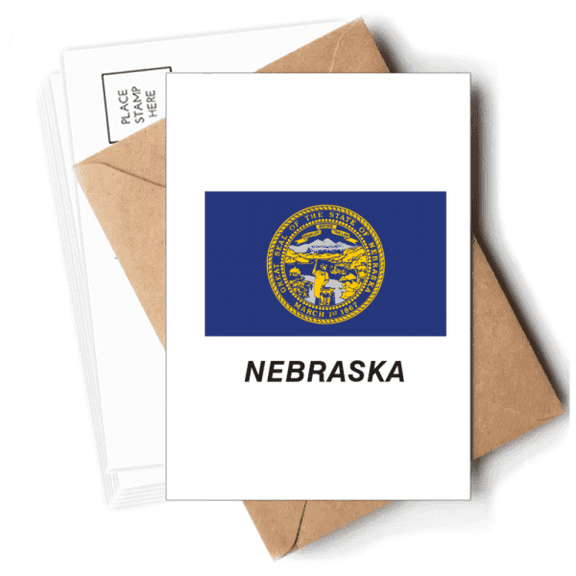 American State Flag Contour Nebraska Postcards Envelopes Blank Note Cards Mailing