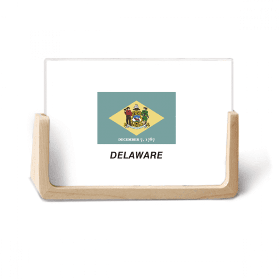 American State Flag Contour Photo Wooden Photo Frame Tabletop Display