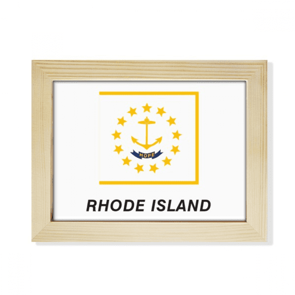 American State Flag Contours Desktop Photo Frame Picture Art Decoration Painting 6x8 inch