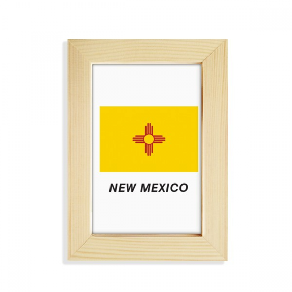 American State Flag Contours New Mexico Desktop Display Photo Frame Picture Art Painting 5x7 inch