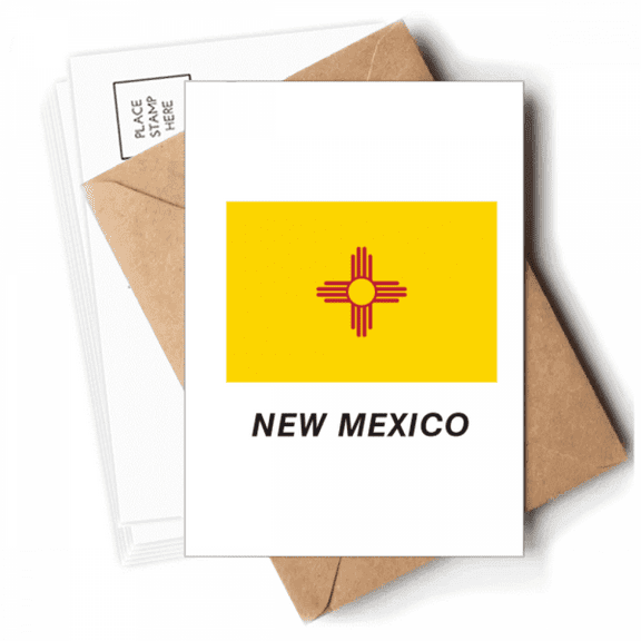 American State Flag Contours New Mexico Postcards Envelopes Blank Note Cards Mailing