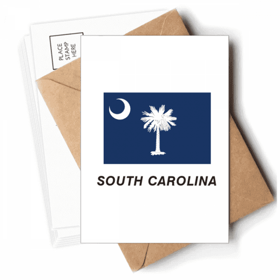 American State Flag Outline South Postcards Envelopes Blank Note Cards Mailing