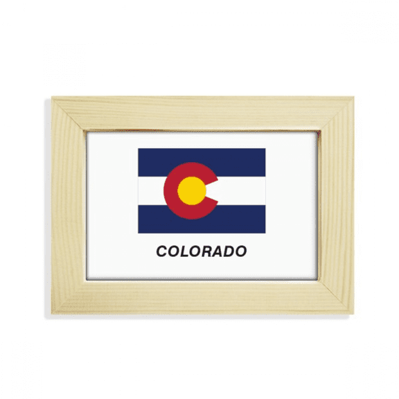 American State Flag Profile Colorado Desktop Decorate Photo Frame Picture Art Painting 5x7 inch