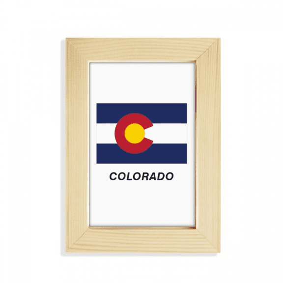 American State Flag Profile Colorado Desktop Display Photo Frame Picture Art Painting 5x7 inch