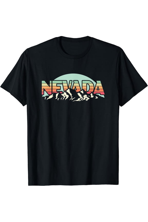 American State Nevada - Vintage Mountain Nature Hiking T-Shirt, Unisex T-Shirt