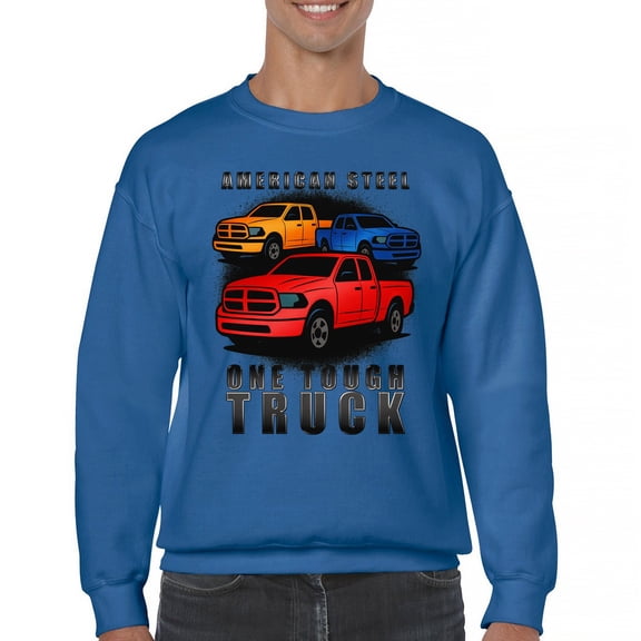 American Steel Tough Truck Sweatshirt Offroad Pickup 4x4 USA Power Crewneck