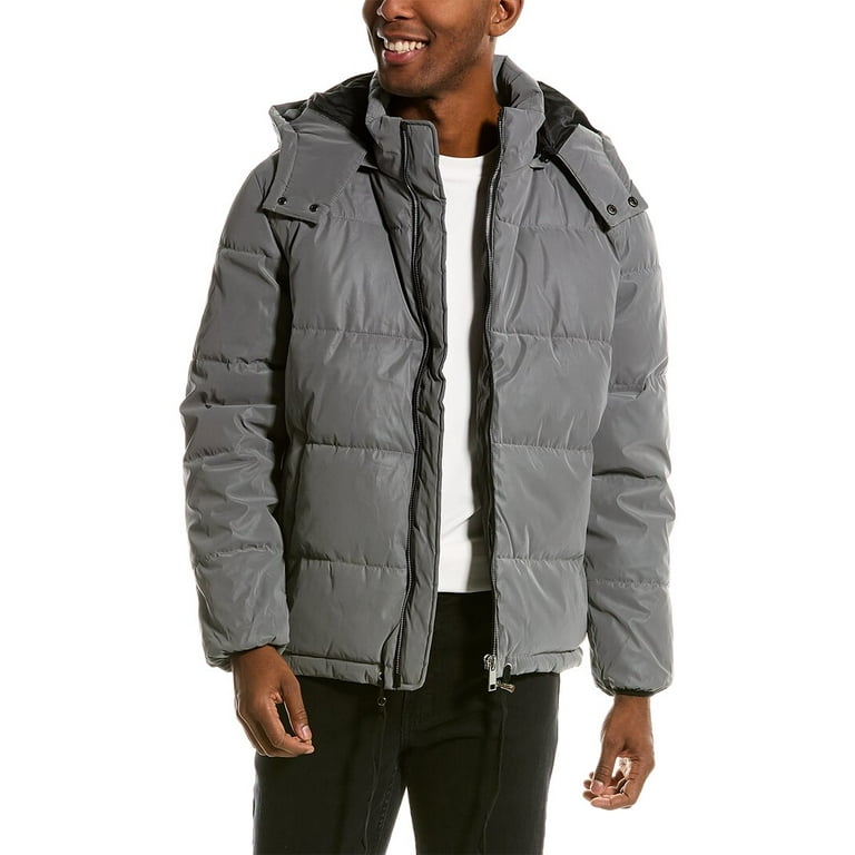 Reflective puffer deals jacket calvin klein