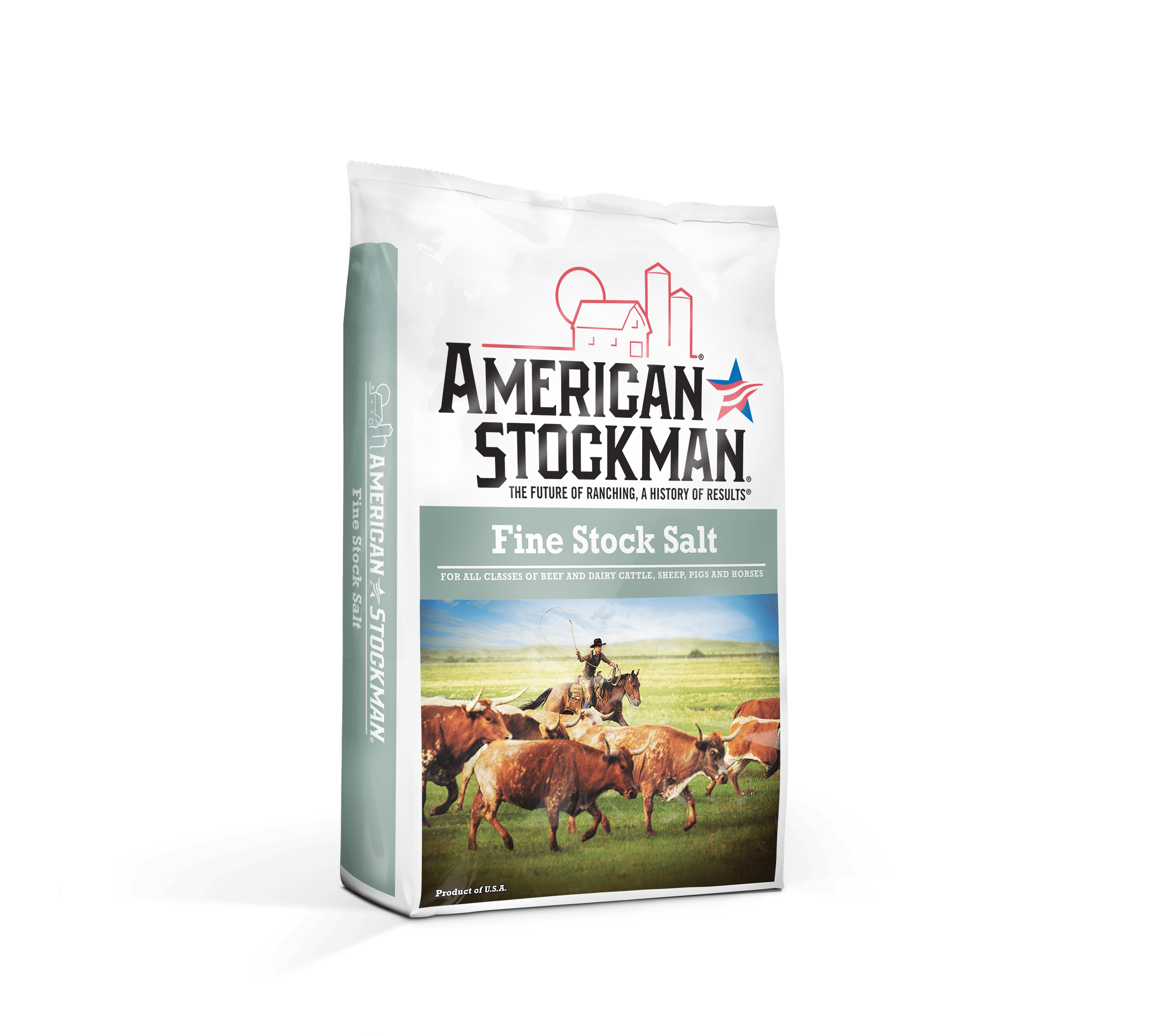 American Stockman High Purity Fine Stock Salt for Beef, Dairy Cattle, Sheep, Pigs and Horses
