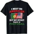 thumbnail image 1 of American Story Began in Portugal Portuguese T-ShirtMen and women, Black T-shirt, size: Extra large, 1 of 4