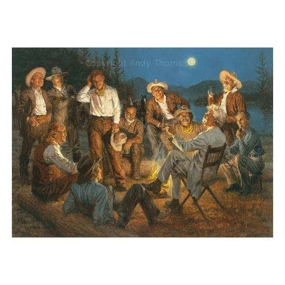 American Storyteller Notecards by Andy Thomas Set of 10 4x6 Cards & Envelopes Capture The Essence of American Legends Twain & Reagan 1 Unit per pack