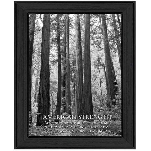 American Strength By Trendy Decor4U Printed Wall Art Wood Multi-Color