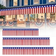 American String Flag 4th Of July Decorations 1pcs Foil Fringe Garland Streamers Red White And Metallic Hanging Banner Table Skirts For Memorial Day Patriotic