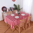 thumbnail image 1 of American Striped Rectangle Table Cloth, Polyester Stars Patriotic Plaid Tablecloth, Table Cover Protector for July 4th Independence Day Party Supply Decor, 60Inch, 1 of 6