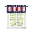 American Stripes and Stars Independence Day Window Treatment Panel for