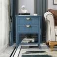 thumbnail image 1 of American Style Modern Nightstand, 2 Drawer Side Table with Open Display Shelf, Bedside Table for Bedroom, Living Room, Study Room, 1 of 7