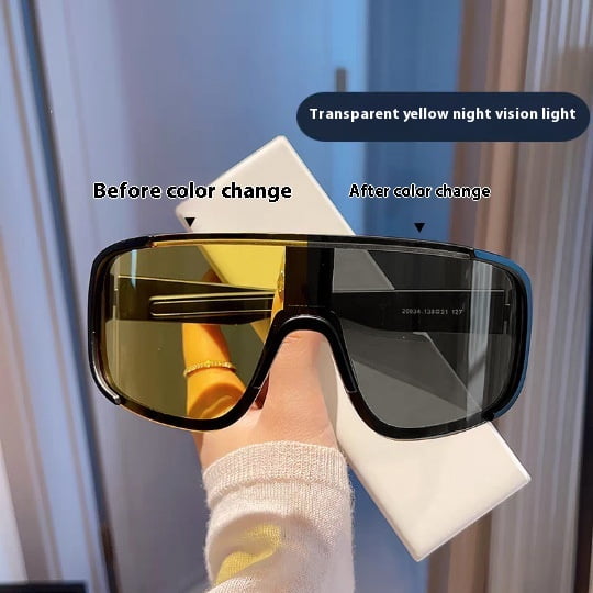 American Style Outdoor Sports Cycling Goggles Mountaineering Night Riding Large Frame One-piece Windproof Sandproof Sunglasses for Men and Women