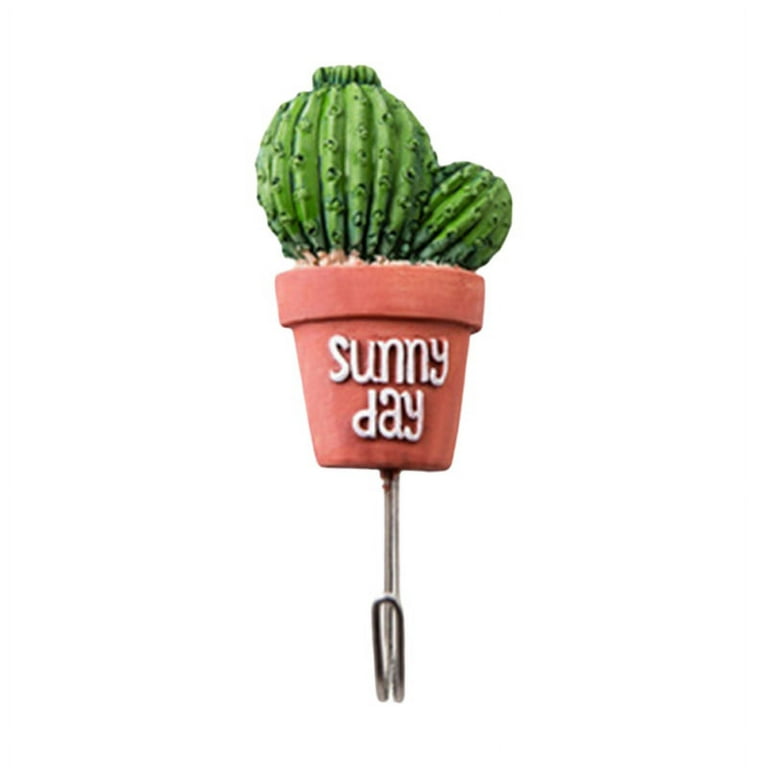 American Style Resin Cartoon Cactus Shape Strong Stickiness Wall