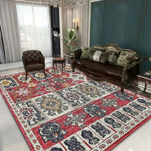 American Style Retro Large Carpet Living Room 160x230 Luxury Persian Sofa Coffee Table Rugs Bedside Bedrooms Non Slip Floor Mats