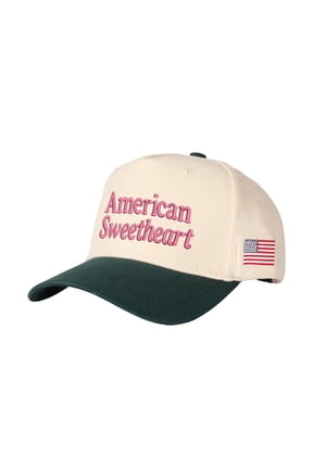 American Sweetheart Embroidered Patchwork Trucker Cap | Adjustable Unisex Snapback, Retro Americana Essential