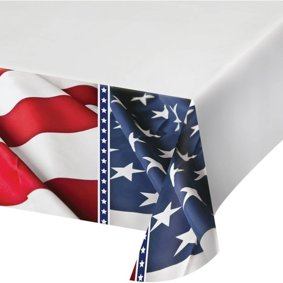 American Symbol Plastic Tablecloth