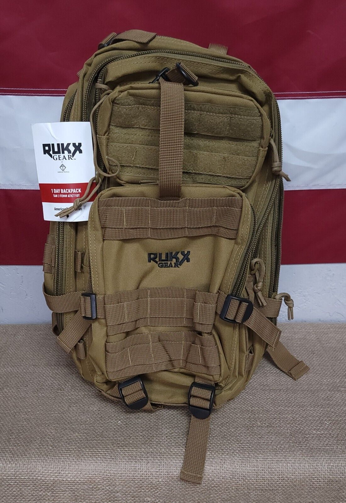 American Tactical Inc-ATI Backpacks American Tactical Inc-ATI ATI Rukx Gear Tactical 1 Day Backpack - Tan Buy At Cross Toss Trading