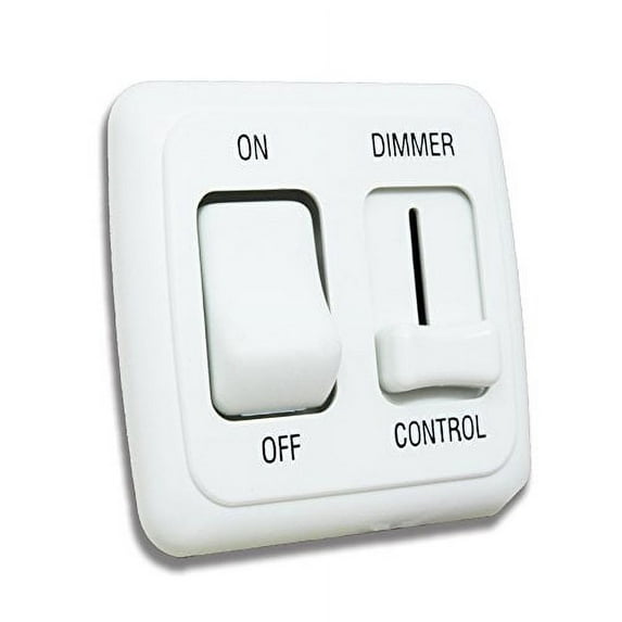 American Technology Components 12 Volt DC Dimmer Switch for LED, Halogen, Incandescent - RV, Auto, Truck, Marine, and Strip Lighting (Large Slider, White) Large Slider White