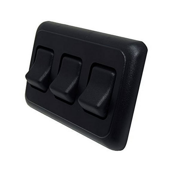 American Technology Components Triple SPST On-Off Switch, Black