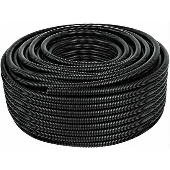 American Terminal 100 Ft 1/8" Split Wire Loom Conduit Polyethylene Tubing Black Color Sleeve Tube