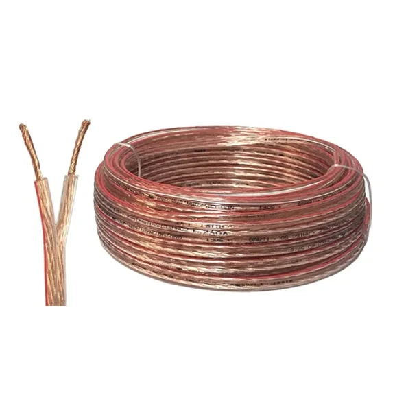 American Terminal 16 Gauge 50 Feet Speaker Wire Cable With Flex Clear Pvc