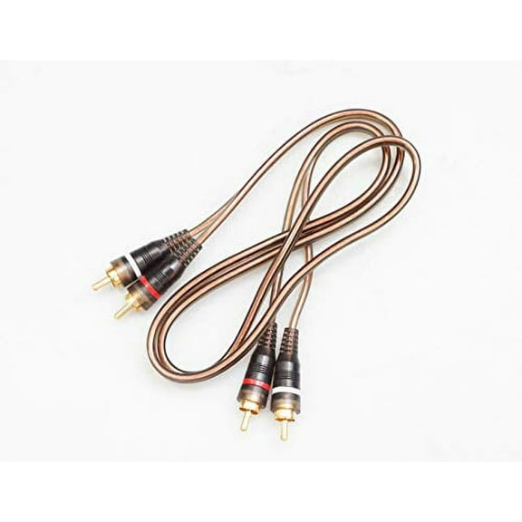 American Terminal ABC6 ABC Series 2-Channel Pair Audio Interconnect Cable, 6 Feet (Clear/Black)